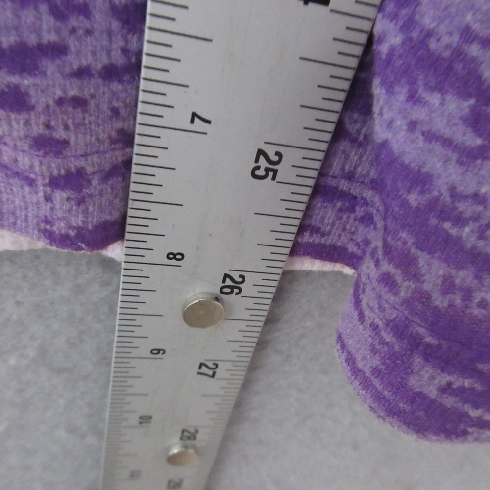 Before + Again Thermal Top Purple Pink Burnout Art To Wear Waffle Knit USA - Picture 6 of 7